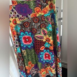 Fun patterned midi skirt